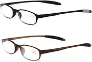 Computer Blue Light Blocking Reading Glasses(Flexible and Lightweight) Plastic Portable Readers