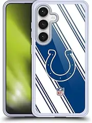 Head Case Designs Officially Licensed NFL Stripes Indianapolis Colts Artwork Soft Gel Case Compatible with Samsung Galaxy S24 5G