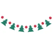 2 .4M Decorations Fabric Christmas Tree Party Bunting Xmas Hanging Supplies