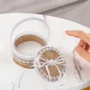 Wedding Ring Bearer Box Jute Romantic Creative Gift Packaging Box for Dog