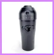 Bacardi 20 Oz Drink Cocktail Shaker Mixer Black with Bat Logo