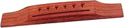 HAMPPLIES 6 Strings String Redwood Acoustic Guitar Saddle Bridge Replacement Kit Slotted Design Easy Installation for Folk Bass Guitars Durable Vintage Style