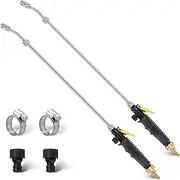Saillong 29 Inches Sprayer Wand, Adjustable Universal Sprayer Match 3/8'' Hose, Stainless Steel Replacement Sprayer Wand with Shut off Valve(2 Pack)