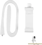 Baby Monitor Stand, 1 Pcs Baby Monitor Holder, Infant Monitor Mount Camera Shelf Compatible with Infant Optics DXR 8 and Most Other Monitors, Attaches to Crib Cot Shelves or Furniture (White)