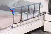 Bed Guard Rails for Elderly,Foldable Stainless Steel Bed Rail Adults Assist Handle Handicap Bed Railing Hospital Metal Grip Bumper (Color : 12cm, Size : 120cm×40cm)