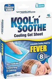 Kool 'n' Soothe Kids Fever Relief Sheets, 6 Count - Natural Cooling Relief -Cooling gel sheet