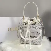 Christian DIOR cosmetic makeup pouch w Clear Crossbody Plastic Drawstring Bag