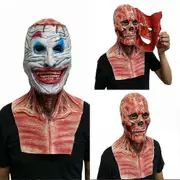 Scary Tear Off Joker Moving Jaw Skull Dual Layer Party Full Head Latex Mask Halloween Horror Prop -NMAOV