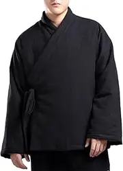 [Generic] Autumn and Winter Chinese Style Warm Linen Cotton Coat Men's Casual Linen Tang Suit Coat