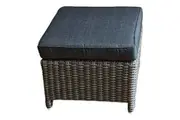 ELWOOD - Outdoor Wicker Ottoman Footstool