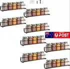 4/8 Set Kitchen Spice Rack Shelves Kitchen Door Jar Storage Organizer Wall Mount