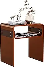 solaround Acrylic Side Table, Clear Bedside Table for Bedroom Living Room, 40 x 30 x 50 cm (Dark Brown)