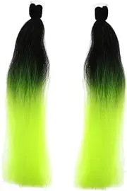 LOLIPPYY 1 Pair Fiber Helmet Wig Decor Adhesive Dirty Braided Ponytails for Helmet Stylish Accessory