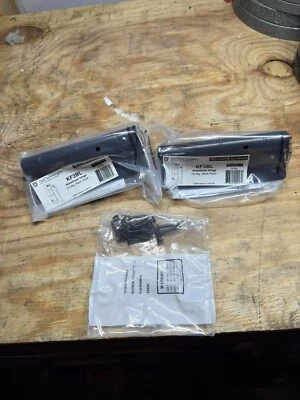 D&D KwikFit Adjustable Self Closing Gate Hinge Black Aluminum KF3BL (Pair)