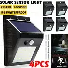 4X 20 LED Solar Powered PIR Motion Sensor Light Garden Outdoor Security Lights