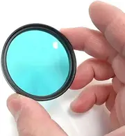 Various Sizes of 77mm Circular Mount Camera Infrared Cut Filter QB21 BG38 Light Blue Optical Glass for Photography(62mm)