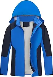 [Wirltte] Mens Coat Winter Jackets for Men Softshell Lined Fleece Hoodie Full Zip Repellent Windproof Men Jacket