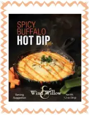 WIND AND WILLOW 1 Package Spicy Buffalo Hot Dip Mix~14 Servings~Easy to Make!