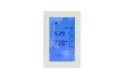 Radiant GTSS-TH-V Premium Glass Fronted Touch Screen Thermostat - Silver - Vertical