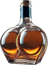 Whiskey Bottle, Glasses Alcohol Bottle, Liquor Bottles, Whiskey Decanter, Glass Decanter, Glasses Bottles for Liquor, Drinking Container Realistic Novelty Design for Sake Iced Tea Tequila Vodka