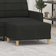 Footstool Black 70x55x41 cm Fabric Modern Home Furniture Living Room Decor 49275