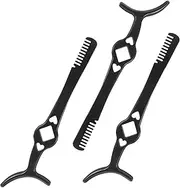 Healeved 3pcs Eyelash Applicator Tool Eyelash Extension Tweezers Comb for Professional Makeup Artists and Beauty Enthusiasts Compact Design for Stunning Curled Lashes