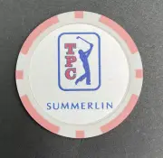 TPC Summerlin Golf Ball Marker Poker Chip Pink White