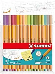 STABILO point 88 18er Kartonetui neue Farben