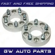 2PCs 2" WHEEL SPACER ADAPTERS 5X4.75 (5X120) TO 5X4.75 CB 74mm STUDS 12X1.5