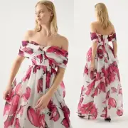 Aje Cordelia Maxi Dress Falling Florals Detachable Shoulder Straps NEW with tags