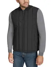 Andrew Marc Oxley Stretch Quilted Water Resistant Full Zip Puffer Vest