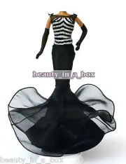 Celebrity Mermaid Ball Gown Black Silver Fashion for Barbie Doll BOGO20.