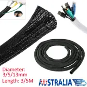 Expandable Braided Sleeving PET Flexible Sleeve Cable Harness Anti-rub Cord Wrap