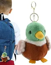 Key Chain Stuffed Animals - Bag Pendant Mallard Duck - Bag Pendant for Kids Adults, 4.3 Inch Backpack Purse Charm