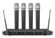 GTD Audio 4 Handheld Wireless Microphone Cordless mics System Ideal for Church
