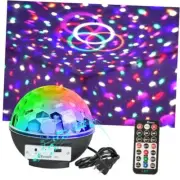 Disco Ball Light Speaker with Remote Control DJ Lighting,6 Light Colors, Black