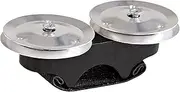 zolyet Finger Jingle Tambourine for Cajons Bongos Djembes Congas Hand Drums Percussion Accompanime Music Black & Silver