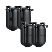 4-Pack Curtain Combo Black I Rail