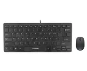 Wired Keyboard Mouse Set Laptop Usb Ultra-Thin Chocolate Keyboard - Black