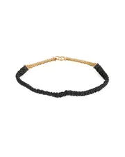 Chanel Black Elastic Lambskin & Gold Chain CC Belt, Size 80 (Authentic Pre-Loved)