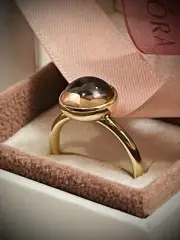 Authentic Pandora 14k Gold POETIC DROPLET Ring 150185NBP RETIRED SZ UK 58/US 8.5