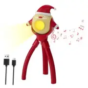 Santa Claus Flashlight for Kids – Rechargeable LED Santa Claus with Music