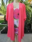 Just My Size 4X Coral Open Front Cardigan Kimono Cover Up NWT Plus Size