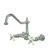 Kingston Brass KS124.PX Heritage 1.8 GPM Widespread Bridge - Chrome