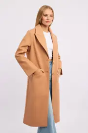 Beige Oversized Coat - Size 16XL, Women's Coat
