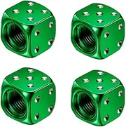 Tire Valve Stem Caps,4pcs Dice Style Valve Caps for Car Tires,Universal Aluminium Alloy Car Tire Valves Cap,for Cars,SUV,Trucks,Bikes,Motorcycles,Bicycles