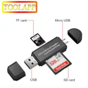 Micro USB OTG to USB 2.0 Adapter SD/Micro SD Card Reader For Smartphones/PC