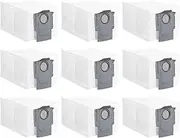 9 Pcs Replacement Disposable Dust Bags for Roborock Q Revo for Roborock P10 Robot Vacuum Cleaner Spare Parts, 2.7L Large Capacity Dust Bags