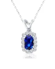 Kallati 14K 1.10 ct. tw. Diamond & Blue Sapphire Pendant Necklace NoSize NoColor