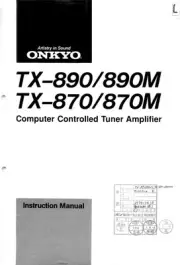 Onkyo Integra TX-890 Tuner Owners Instruction Manual